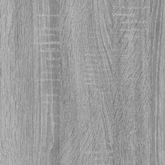 Vidaxl Botník so zrkadlom 3-poschodový sivý sonoma 63x17x102,5cm