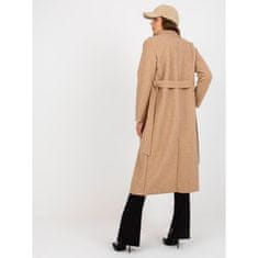 Och Bella Dámsky kabát s opaskom maxi Merve OCH BELLA béžový TW-PL-BI-5220.63_391171 Univerzálne