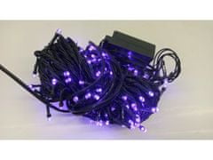 commshop Vnútorná LED vianočná reťaz - fialová, 25m, 250 LED