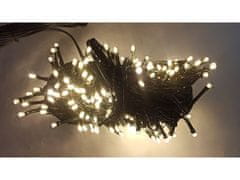 AUR Vonkajšia LED vianočná reťaz - teplá biela, 100m, 670 LED, so zábleskami