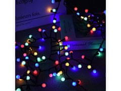 AUR Vianočná LED reťaz s guličkami - Cherry, 6m, 300 LED diód, rôznofarebná