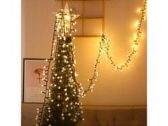 AUR Vianočná LED reťaz s guličkami - Cherry, 6m, 300 LED diód, teplá biela