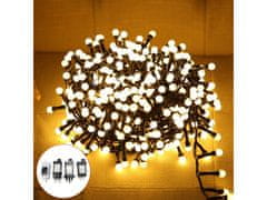 commshop Vianočná LED reťaz s guličkami - Cherry, 6m, 300 LED diód, teplá biela