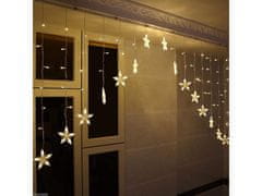 commshop Vianočné LED svetelný záves sa s hviezdičkami, 650 LED, 3m Farba: Studená biela