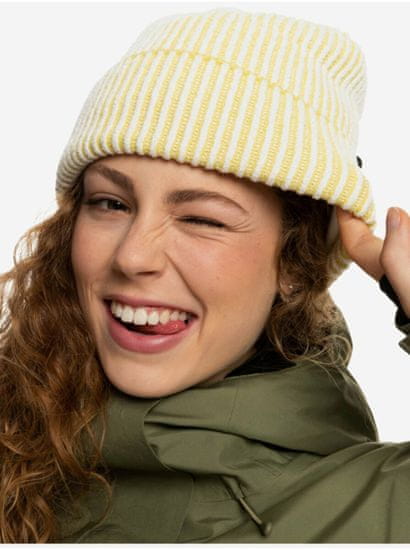 ROXY Svetložltá dámska rebrovaná čiapka Roxy Ozalee