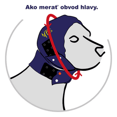 MPS Pooperačná ochrana hlavy a uší pre psa ochranná ušianka XS