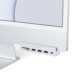 Satechi USB-C Clamp Hub pre 24-palcový Imac - adaptér pre Imac, strieborný