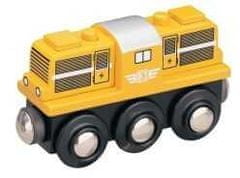 Maxim Drevená dieselová lokomotíva žltá