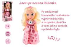 Teddies Bábika princezná Ruženka plast 35cm česky hovoriaci na batérie so zvukom