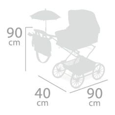 DeCuevas 82045 Skladací kočík pre bábiky REBORN so slnečníkom a doplnkami PROVENZA 2022 - 90 cm