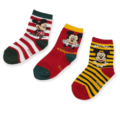 EUROSWAN Chlapčenské vysoké ponožky Explorer Mickey Mouse 3 ks 27–30 Viacfarebná