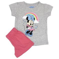 Eplusm Dievčenské bavlnené pyžamo "Minnie Mouse" sivá 122 / 6–7 rokov Ružová