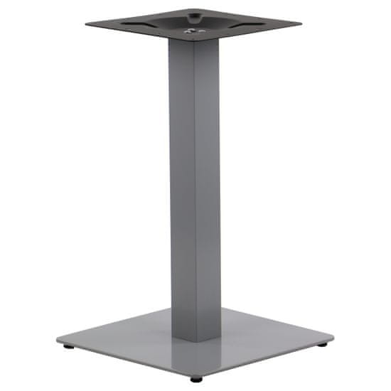 STEMA Kovová podnož pre stôl SH-5002-5/A, pre domácnosť, kanceláriu, reštauráciu a hotel, 45x45x72,5 cm, noha 8x8 cm, šedá farba
