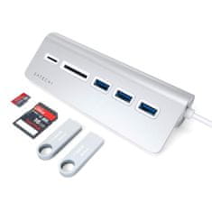 Satechi USB-C Combo Hub For Desktop - iMac Adapter, Striebro