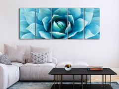 Artgeist Obraz - Agáva - modrá 200x80 obraz na plátne s dreveným rámom