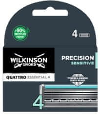 Wilkinson Sword Quattro Essential Precision Sensitive náhradné hlavice (4 ks)