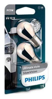 Philips Autožiarovka PY21W 12496SVB2, SilverVision 2ks v balení