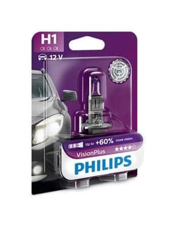 Philips Autožiarovka H1 12258VPB1, VisionPlus, 1ks v balení