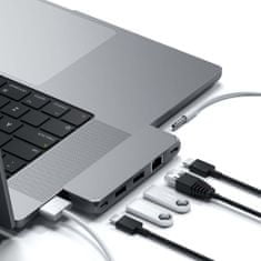 Satechi Pro Hub Mini - Rozbočovač pre Macbook Pro M1, M2, M3, tmavosivý