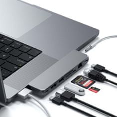 Satechi Pro Hub Max - rozbočovač pre Macbook Pro M1 M2 M3, tmavosivý