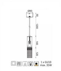 ACA Závesné svietidlo DOHA max. 35W/GU10/230V/IP20