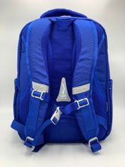 Klarion Praktická ergonomická modrá školská taška Kevin