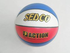 SEDCO Lopta basket syn.koža TOP ACTION 7 - červená/modrá