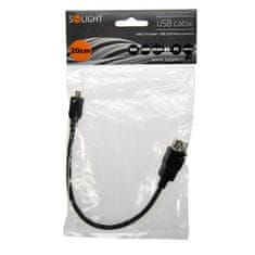 Solight Kábel OTG zásuvka USBA-USBB micro 10cm SSC5320E