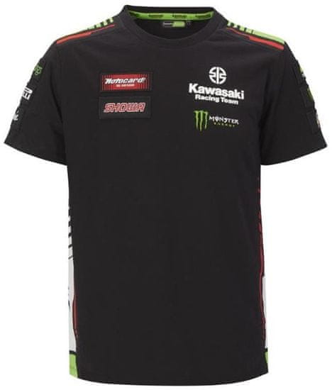 Kawasaki tričko RACING TEAM černo-bielo-červeno-zelené