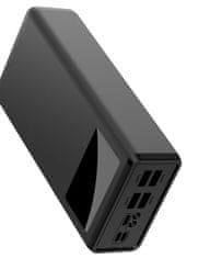 KIK  KX5332 PowerBank 4x USB 30000 mAh s LCD displejom čierna