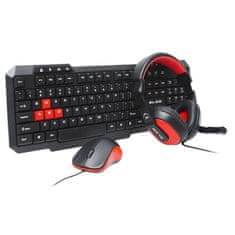 Blow Klávesnica k PC+myš+slúchadlá BLOW V3 čierno-červená