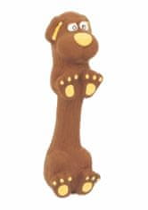 Latexová hračka s pískadlom - jazvečík malý 13 cm