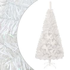 Vidaxl Umelý vianočný stromček s dúhovými vetvičkami biely 210 cm PVC