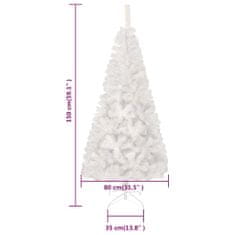Vidaxl Umelý vianočný stromček s dúhovými vetvičkami biely 150cm PVC