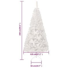 Vidaxl Umelý vianočný stromček s dúhovými vetvičkami biely 240 cm PVC