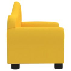 Vidaxl Detská sedačka žltá látka