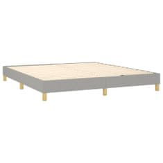shumee Boxspring posteľ s matracom bledosivá 180x200 cm látka