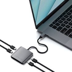 Satechi 4-Port USB-C Hub - Štvorica adaptérov USB-C, tmavosivá