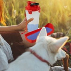 nobleza Napájačka pre psov, Cestovná Fľaša Na Vodu Pre Psov S Miskou Fľaša Bidon Dog Drinker S Miskou Na Jedlo 500 Ml