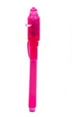 Aga UV pero s neviditeľným atramentom a UV svetlom Ružové