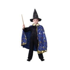 Karnevalový kostým plášť čarodejnícky - modrý - detský - Halloween