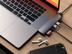 Satechi Rozbočovač Type-C Pro Adapter, port HDMI, USB-C PD, 2 x USB-A, Micro / SD karta, USB-C, tmavo sivá