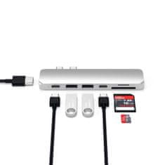 Satechi Rozbočovač Type-C Pro Adapter, port HDMI, USB-C PD, 2 x USB-A, Micro / SD karta, USB-C, strieborný
