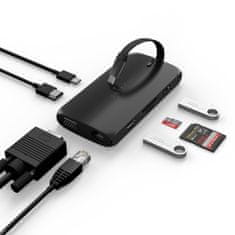Satechi USB-C On-the-Go Viacportový adaptér, čierny
