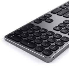 Satechi Hliníková klávesnica Bluetooth s numerickou klávesnicou Pre MacBook Pro/Air M2/ M1, Tmavo šedá