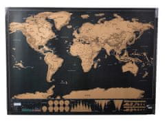 Sobex Stieracia mapa sveta pre cestovateľov 82 x 59 cm