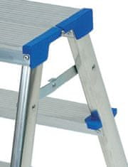 Hliníkový obojstranný rebrík 90 cm 3 stupne + plošina