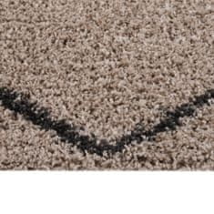 Petromila vidaXL Chlpatý koberec s vysokým vlasom béžový a antracitový 160x230cm