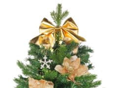 LAALU Ozdobený umelý vianočný stromček SAMETOVÝ POLIBIEK 60 cm s LED OSVETLENÍM V KVETINÁČI