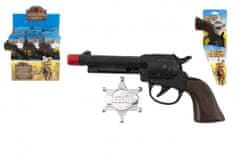 Teddies Pištoľ / Kolt Klapač + šerifská hviezda kovboj plast 20cm